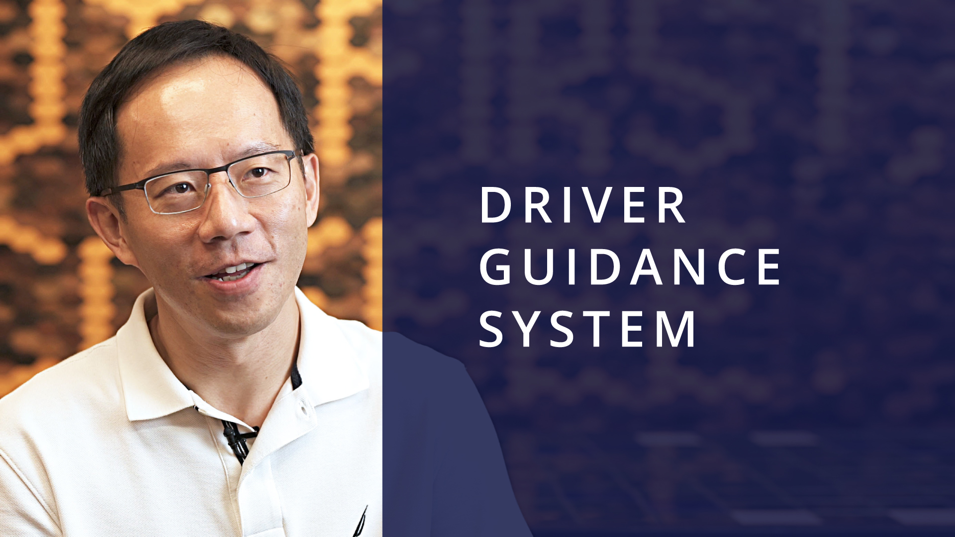 Image of Prof Cheng Shih-Fen, video title: Driver Guidance System (DGS) 