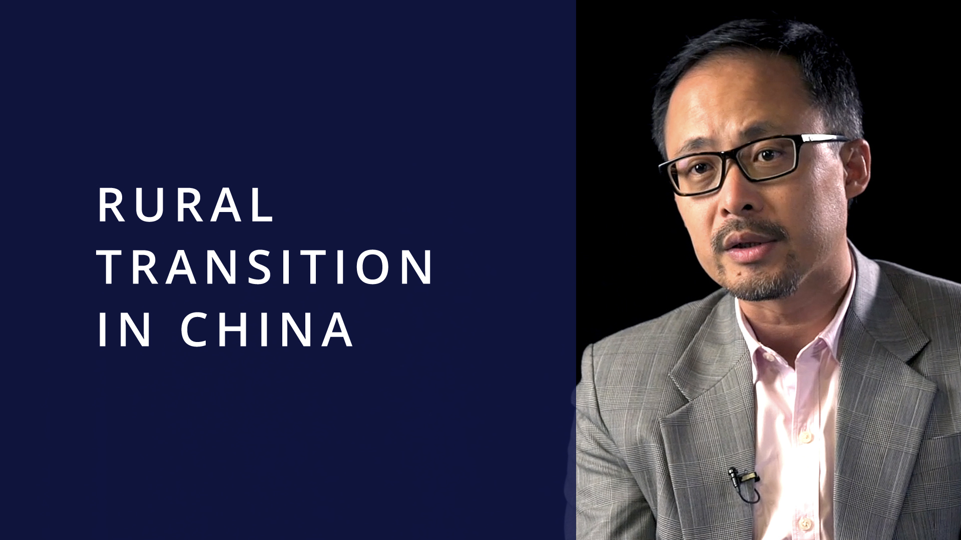 Image of Prof Forrest Zhang, Video Title: Rural Transition in China