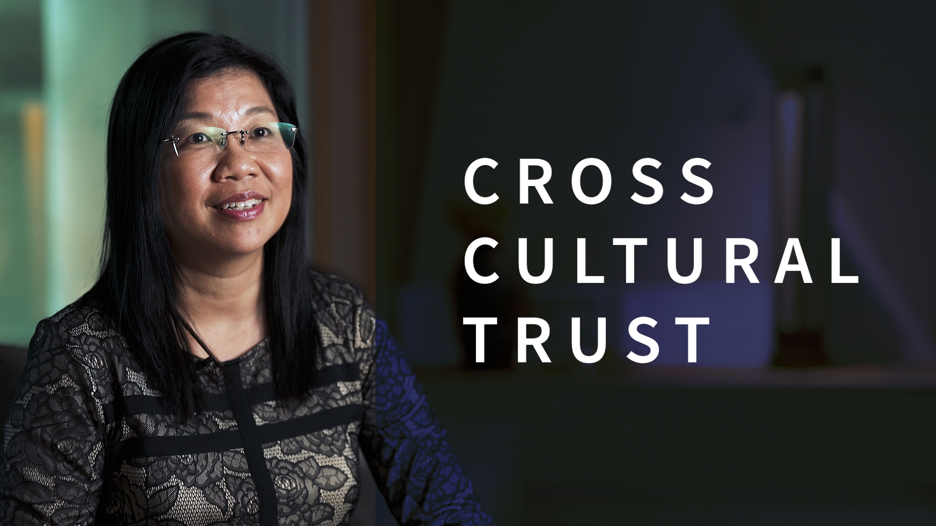 Image of Prof Tan Hwee Hoon, with video title: Cross Cultural Trust