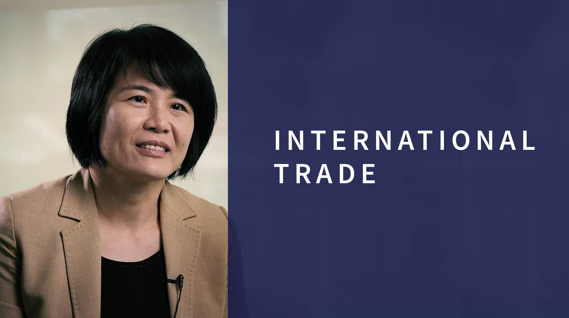 Image of Prof Chang Pao Li, video title: International Trade 